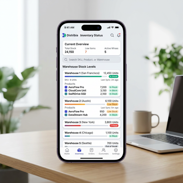 Consultation stock mobile Distribia